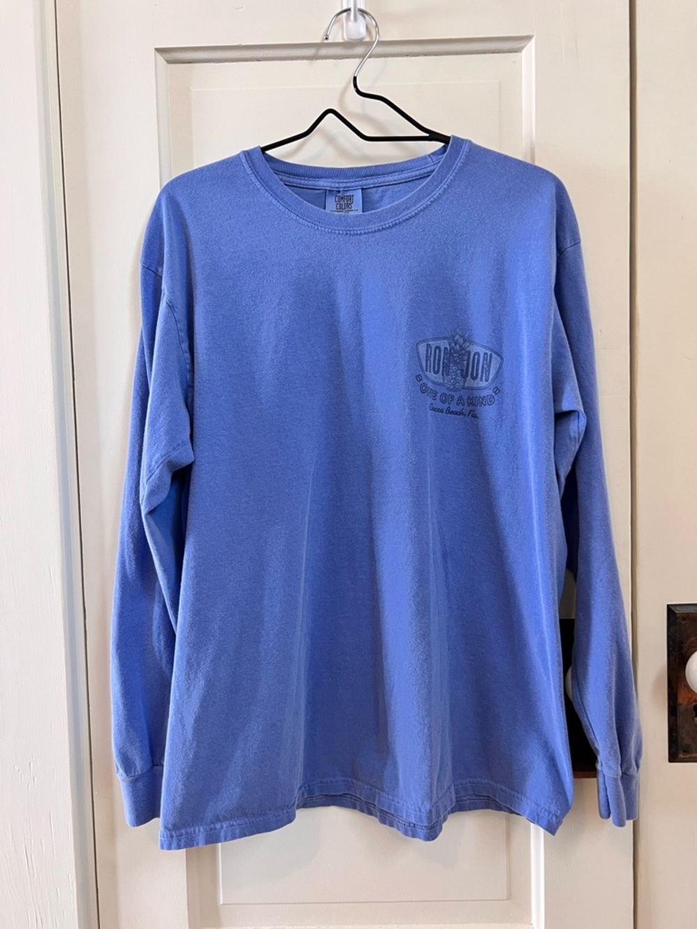 Comfort Colors Periwinkle Long-Sleeve Crewneck Shirt